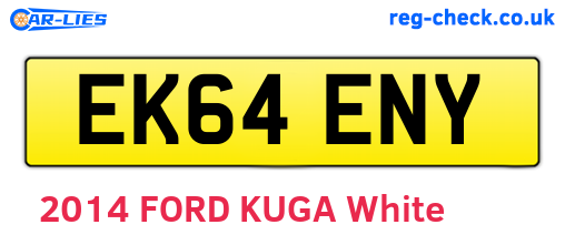 EK64ENY are the vehicle registration plates.