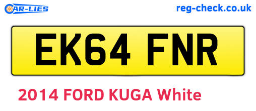 EK64FNR are the vehicle registration plates.