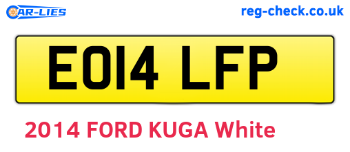 EO14LFP are the vehicle registration plates.