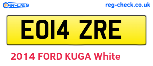 EO14ZRE are the vehicle registration plates.