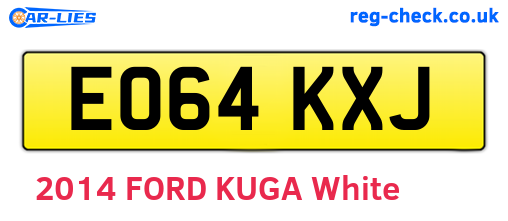EO64KXJ are the vehicle registration plates.