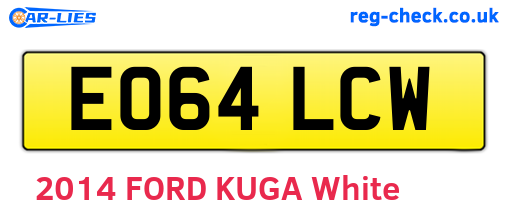 EO64LCW are the vehicle registration plates.