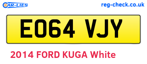 EO64VJY are the vehicle registration plates.