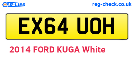 EX64UOH are the vehicle registration plates.