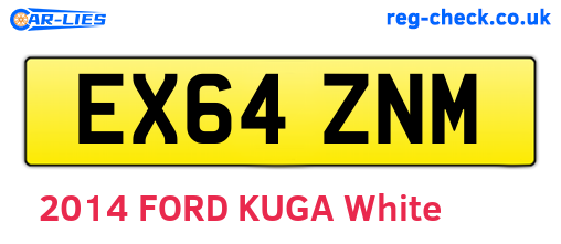 EX64ZNM are the vehicle registration plates.