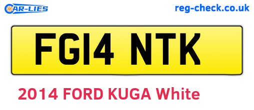 FG14NTK are the vehicle registration plates.