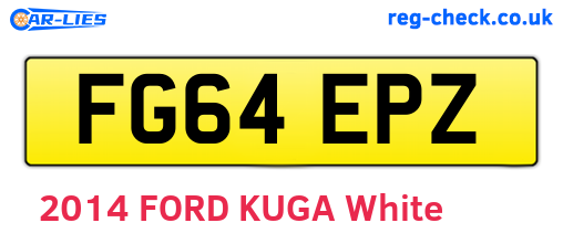 FG64EPZ are the vehicle registration plates.