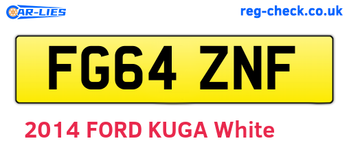 FG64ZNF are the vehicle registration plates.