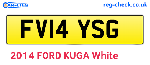 FV14YSG are the vehicle registration plates.