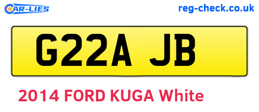 G22AJB are the vehicle registration plates.