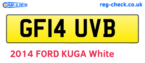 GF14UVB are the vehicle registration plates.