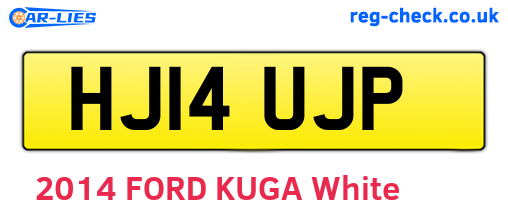 HJ14UJP are the vehicle registration plates.
