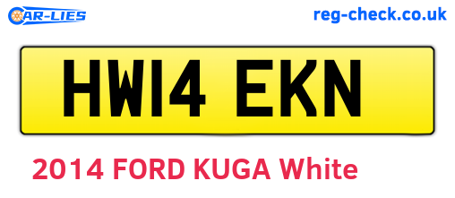 HW14EKN are the vehicle registration plates.