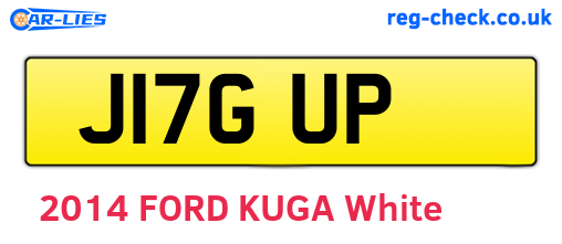 J17GUP are the vehicle registration plates.