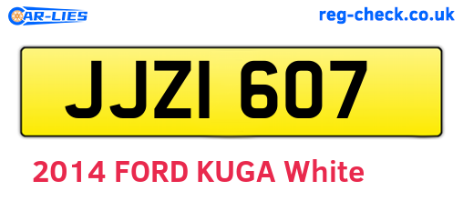 JJZ1607 are the vehicle registration plates.