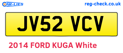 JV52VCV are the vehicle registration plates.