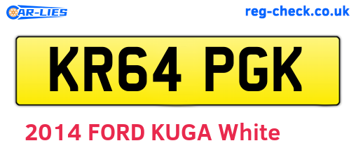 KR64PGK are the vehicle registration plates.