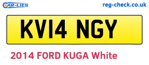 KV14NGY are the vehicle registration plates.