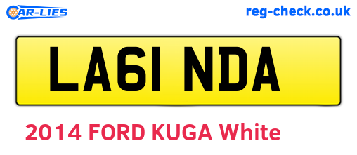 LA61NDA are the vehicle registration plates.