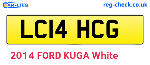 LC14HCG are the vehicle registration plates.
