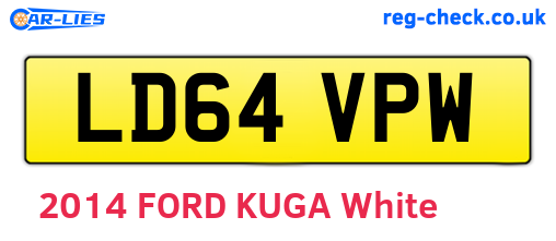 LD64VPW are the vehicle registration plates.