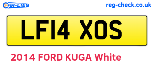 LF14XOS are the vehicle registration plates.
