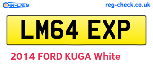 LM64EXP are the vehicle registration plates.