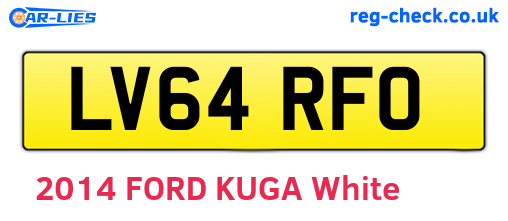 LV64RFO are the vehicle registration plates.