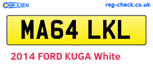 MA64LKL are the vehicle registration plates.