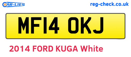 MF14OKJ are the vehicle registration plates.