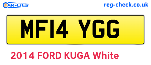MF14YGG are the vehicle registration plates.