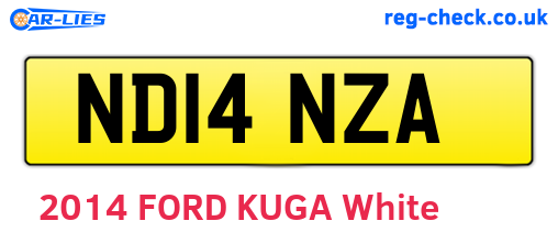 ND14NZA are the vehicle registration plates.