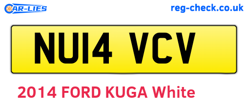 NU14VCV are the vehicle registration plates.