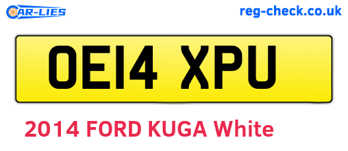 OE14XPU are the vehicle registration plates.