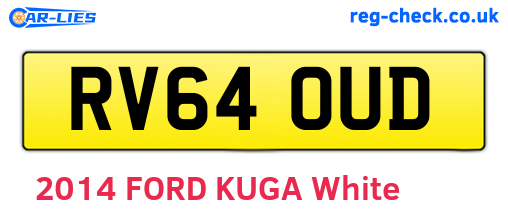 RV64OUD are the vehicle registration plates.