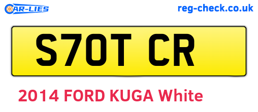 S70TCR are the vehicle registration plates.