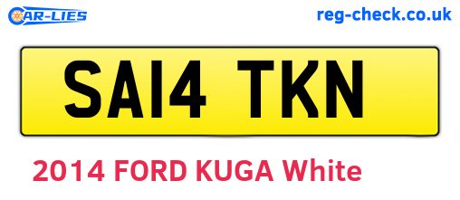 SA14TKN are the vehicle registration plates.