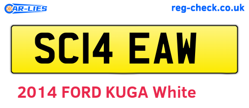 SC14EAW are the vehicle registration plates.