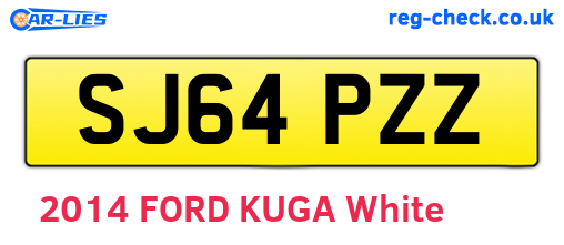 SJ64PZZ are the vehicle registration plates.