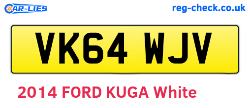 VK64WJV are the vehicle registration plates.