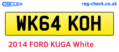 WK64KOH are the vehicle registration plates.