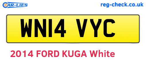 WN14VYC are the vehicle registration plates.
