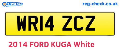 WR14ZCZ are the vehicle registration plates.