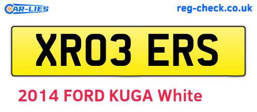 XR03ERS are the vehicle registration plates.