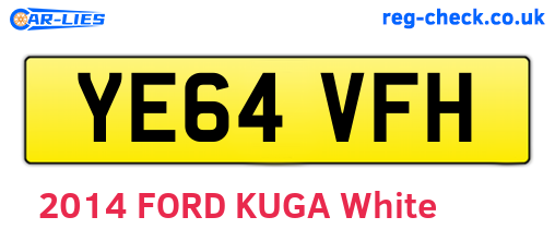 YE64VFH are the vehicle registration plates.