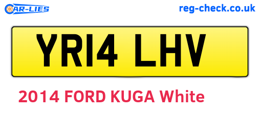YR14LHV are the vehicle registration plates.