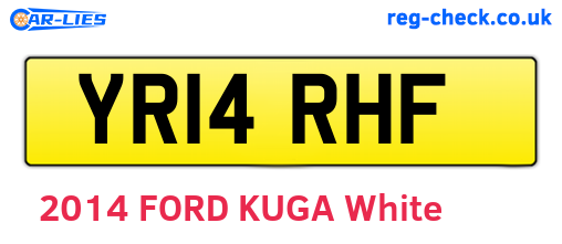 YR14RHF are the vehicle registration plates.