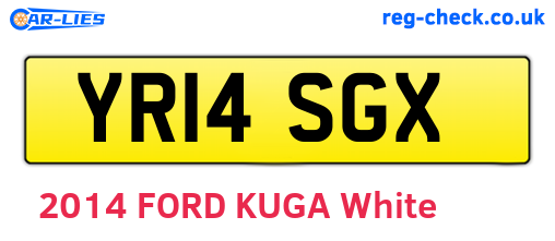 YR14SGX are the vehicle registration plates.