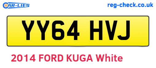 YY64HVJ are the vehicle registration plates.