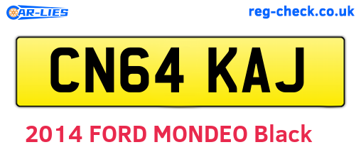 CN64KAJ are the vehicle registration plates.